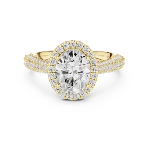 Luminary Oval Cut Halo Solitaire Ring - Image 2