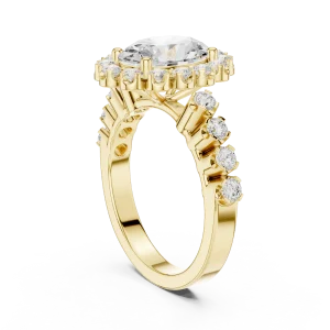 Ethereal Oval Cut Halo Solitaire Ring - Image 3