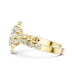 Ethereal Oval Cut Halo Solitaire Ring - Image 4