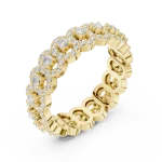 Luminary Round Brilliant Pavé-Set Eternity Band
