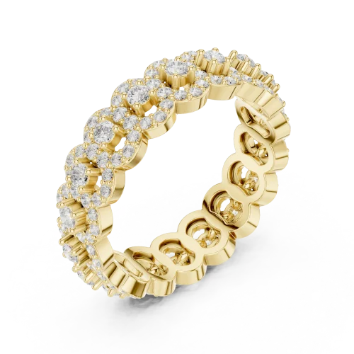 Luminary Round Brilliant Pavé-Set Eternity Band