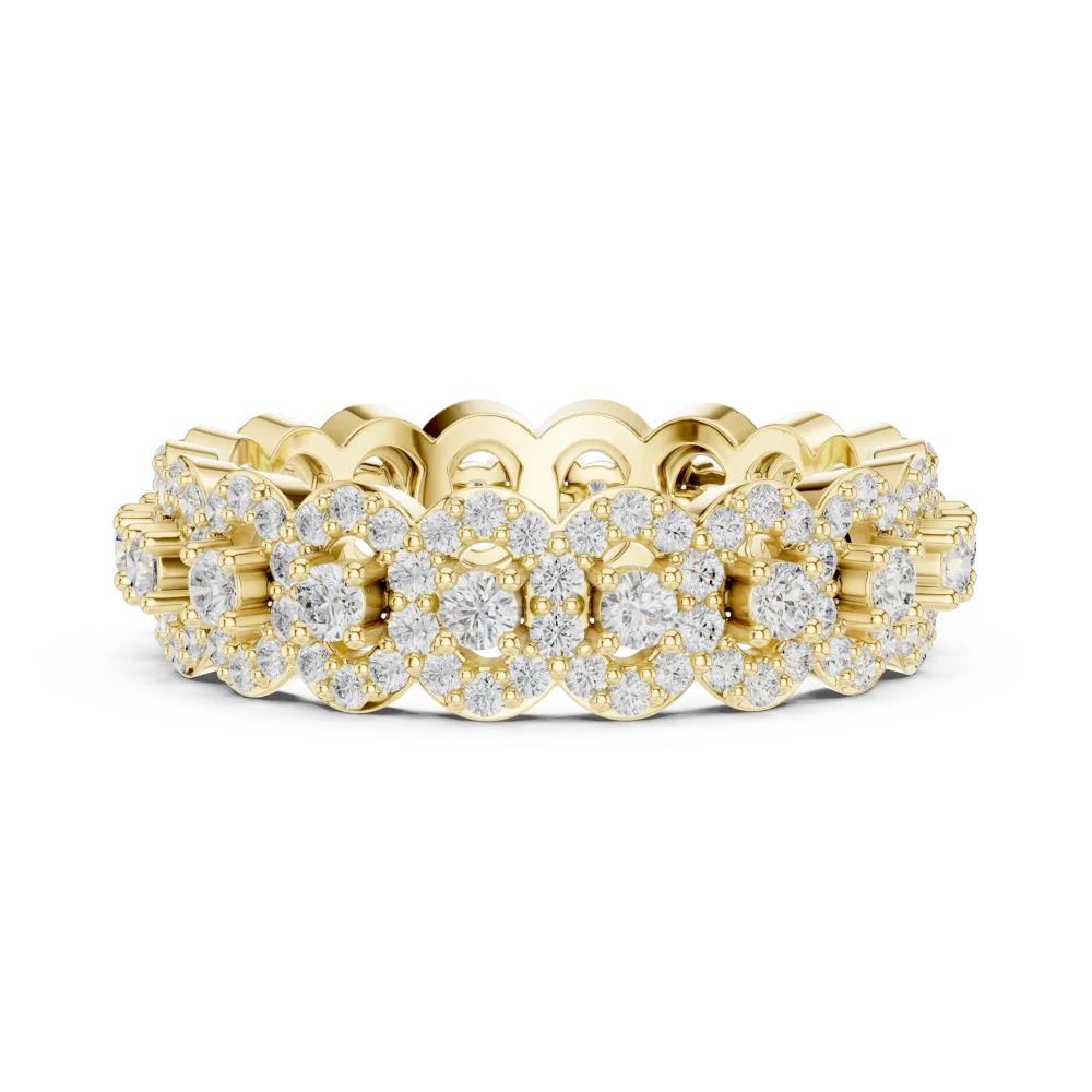 Luminary Round Brilliant Pavé-Set Eternity Band - Image 4