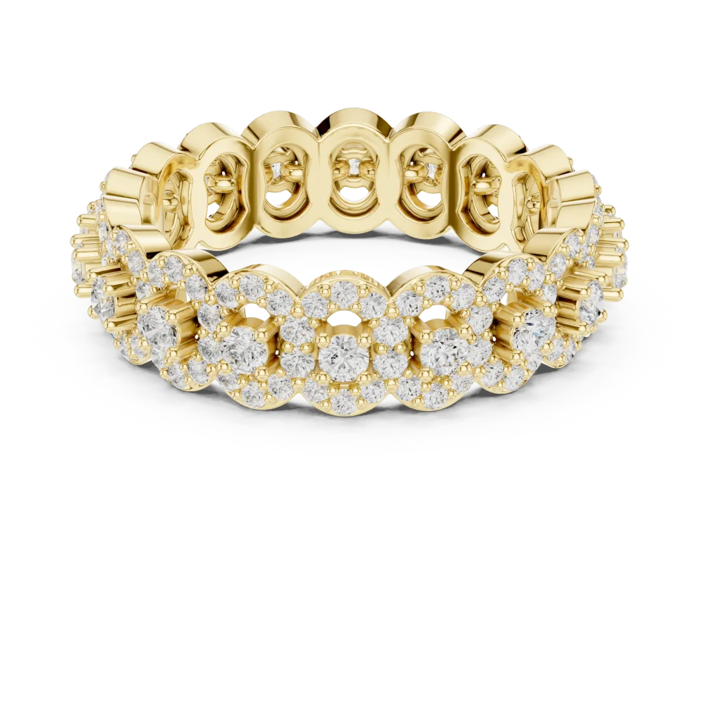 Luminary Round Brilliant Pavé-Set Eternity Band - Image 2