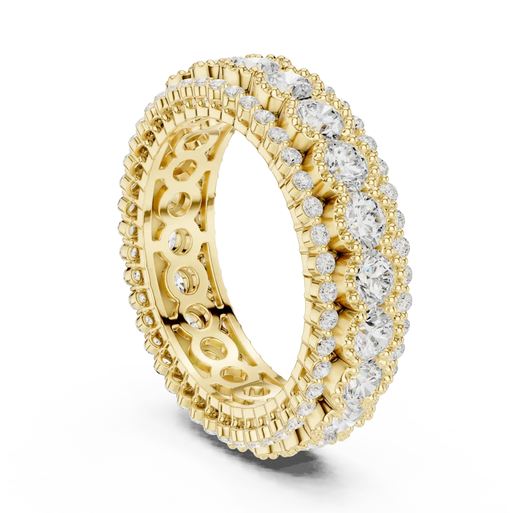 Infinite Radiance Round Brilliant Pavé Eternity Band - Image 3