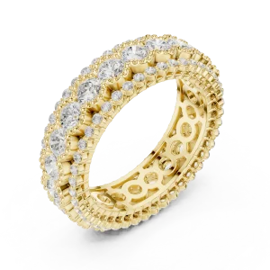 Infinite Radiance Round Brilliant Pavé Eternity Band