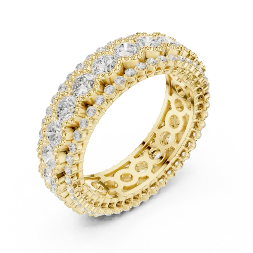 Infinite Radiance Round Brilliant Pavé Eternity Band