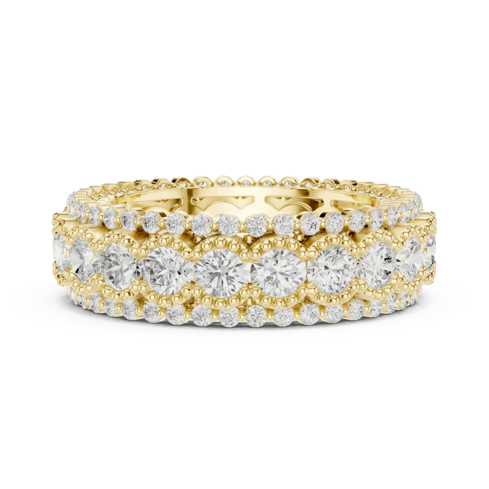 Infinite Radiance Round Brilliant Pavé Eternity Band - Image 4