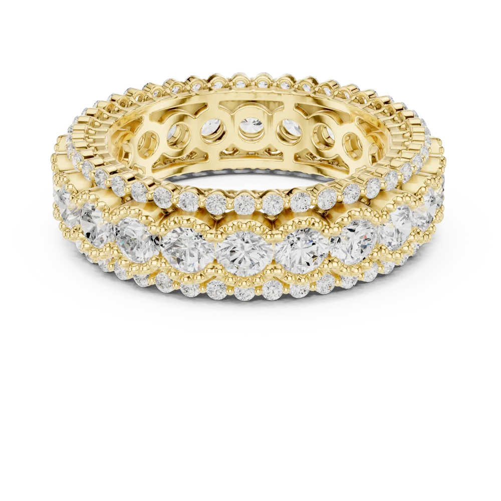 Infinite Radiance Round Brilliant Pavé Eternity Band - Image 2
