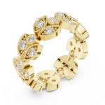 Luminous Leaf Pavé Eternity Band