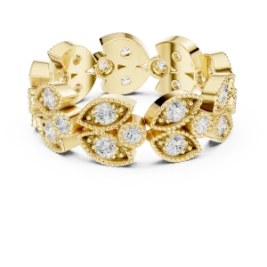 Luminous Leaf Pavé Eternity Band - Image 2