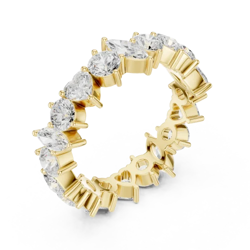 Infinite Radiance Multi-Shape Diamond Eternity Band