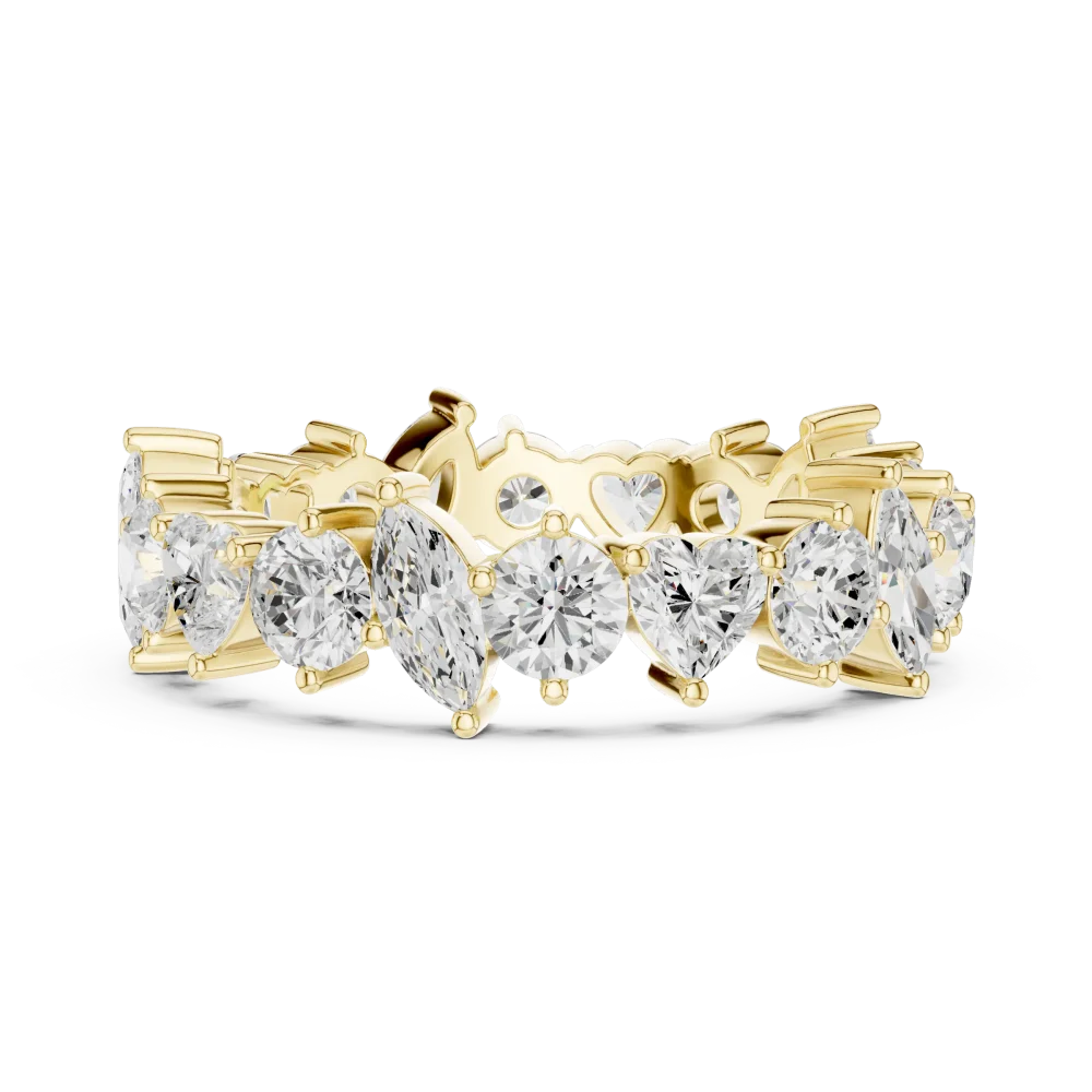 Infinite Radiance Multi-Shape Diamond Eternity Band - Image 4