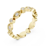 Ethereal Marquise-Inspired Round Brilliant Pavé Band