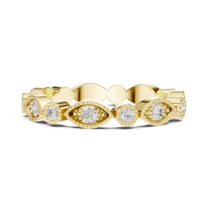 Ethereal Marquise-Inspired Round Brilliant Pavé Band - Image 4