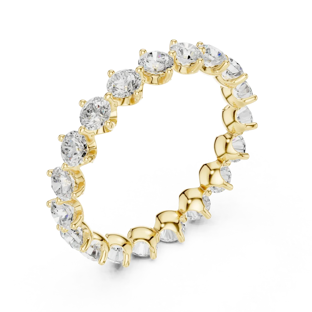 Embrace timeless elegance with this round brilliant-cut eternity band. Featuring high-quality DIAMEUR diamonds, this ring is a must-have luxury staple.