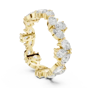Ethereal Pear Cut Cluster Eternity Band - Image 3