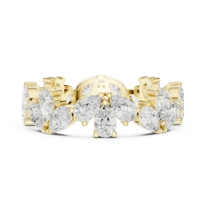 Ethereal Pear Cut Cluster Eternity Band - Image 4