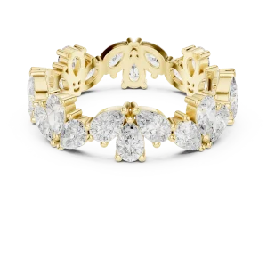 Ethereal Pear Cut Cluster Eternity Band - Image 2
