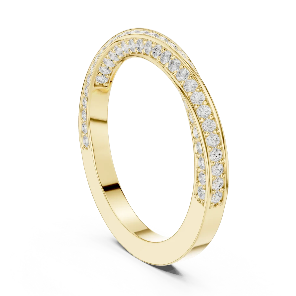 Infinite Pavé Round Brilliant Linear Band - Image 3