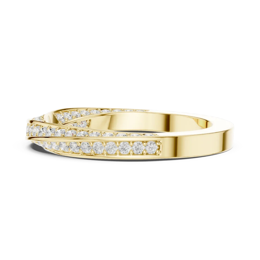 Infinite Pavé Round Brilliant Linear Band - Image 4