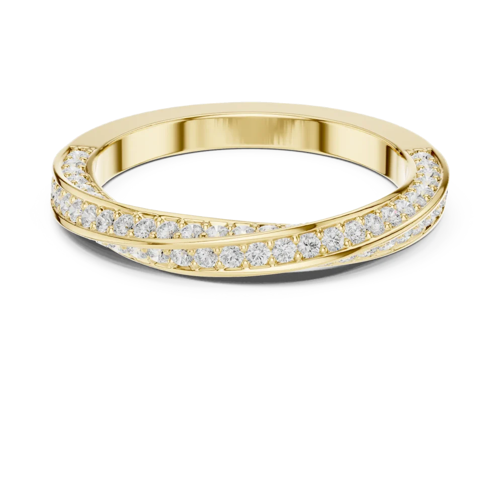 Infinite Pavé Round Brilliant Linear Band - Image 2