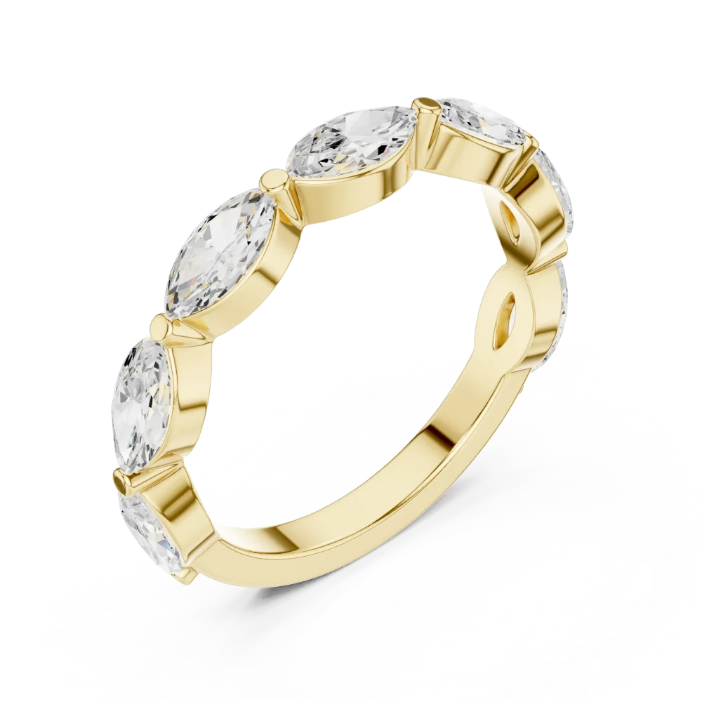 Discover the radiant elegance of our marquise-cut DIAMEUR diamond band. A modern classic designed for effortless stacking. Shop this luxury piece today.