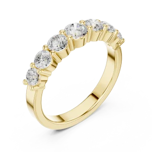 Luminary Round Brilliant Multi-Stone Linear Band