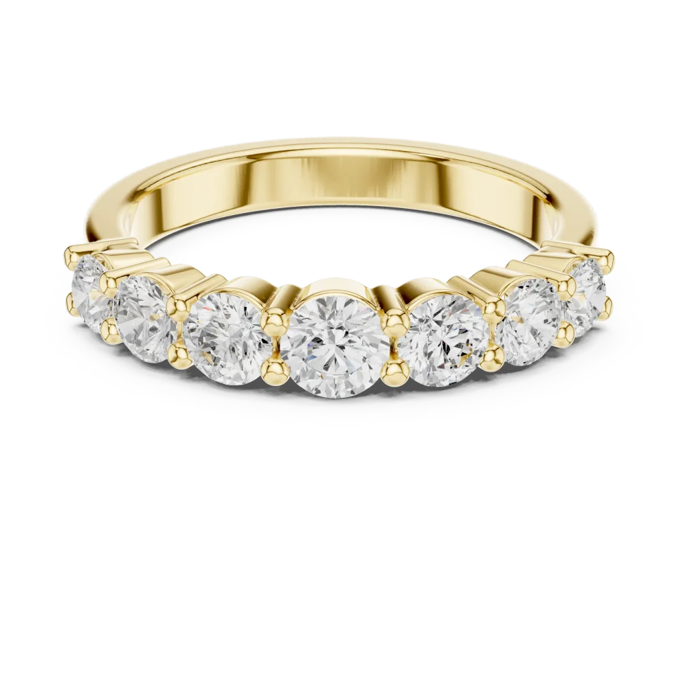 Luminary Round Brilliant Multi-Stone Linear Band - Image 2