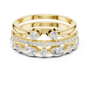 Luminary Marquise and Round Brilliant Cluster Band Ring - Image 2