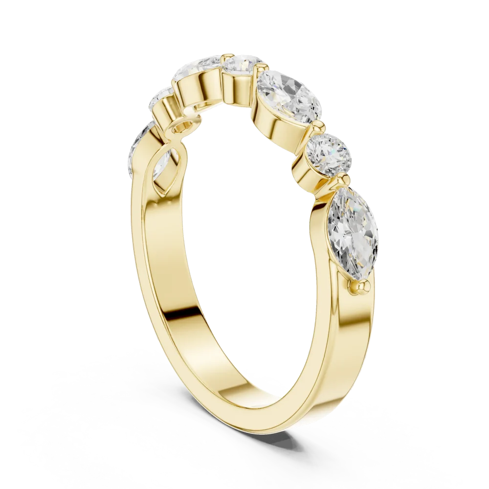 Luminary Marquise and Round Brilliant Alternating Band - Image 3