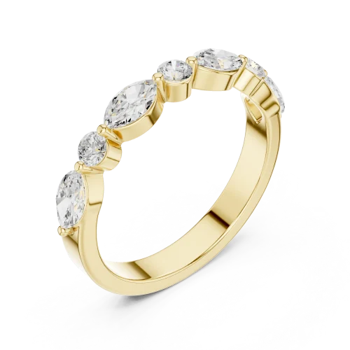 Luminary Marquise and Round Brilliant Alternating Band