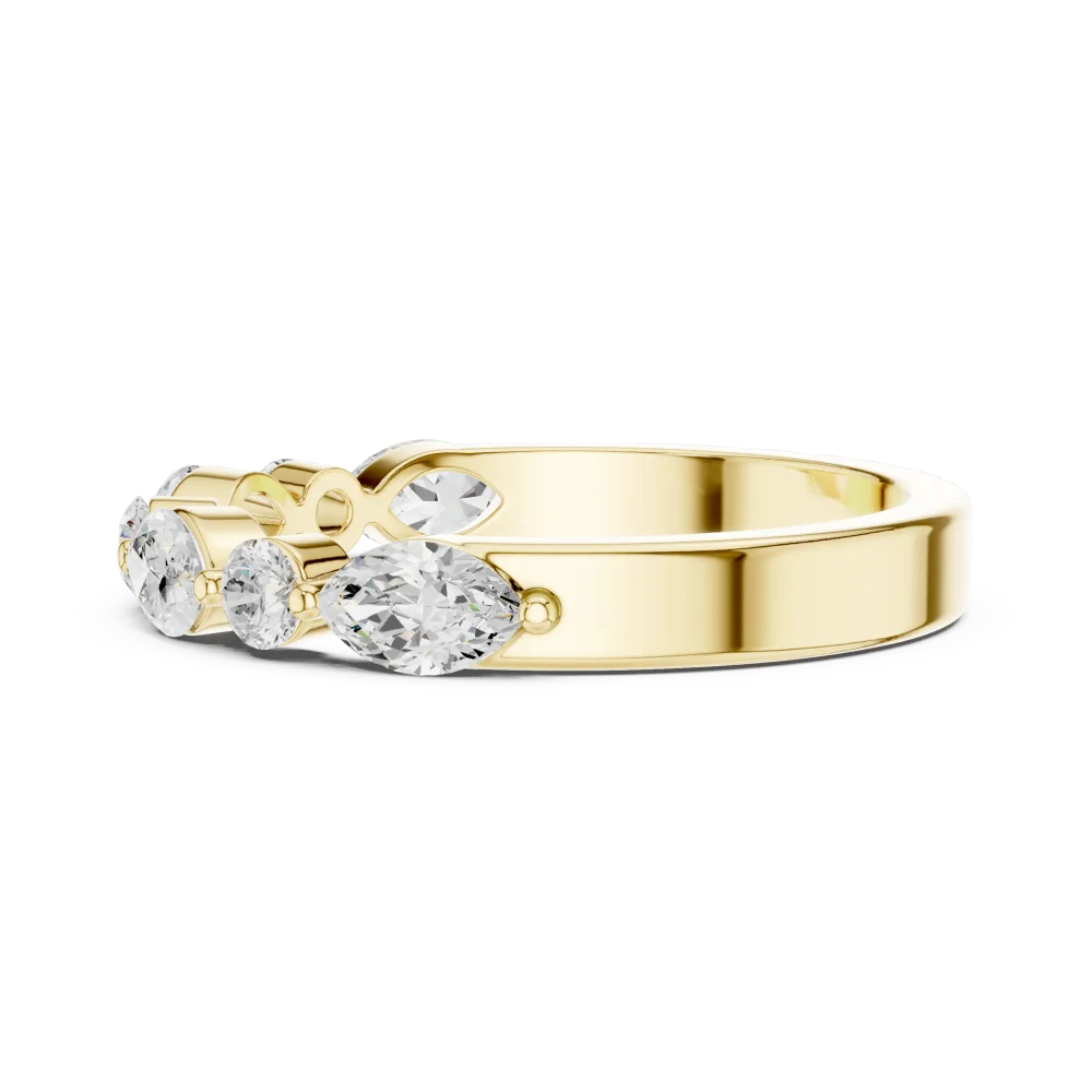 Luminary Marquise and Round Brilliant Alternating Band - Image 4