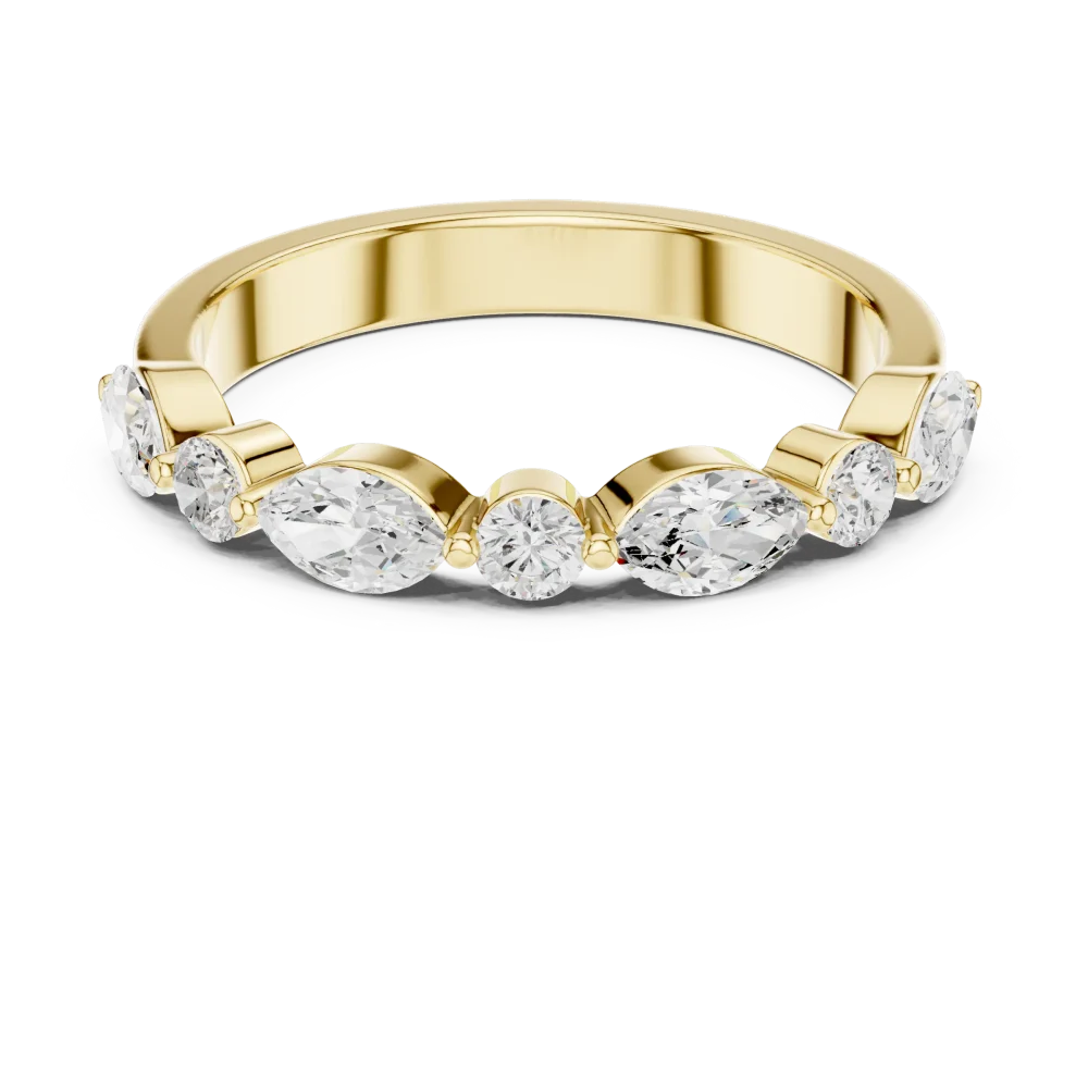 Luminary Marquise and Round Brilliant Alternating Band - Image 2