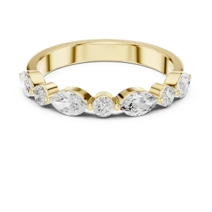 Luminary Marquise and Round Brilliant Alternating Band - Image 2
