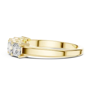 Linear Emerald Cut Multi-Stone Architectural Band - Image 4
