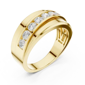 Linear Brilliant Round Channel Set Band