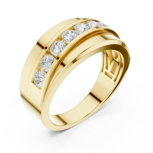 Linear Brilliant Round Channel Set Band