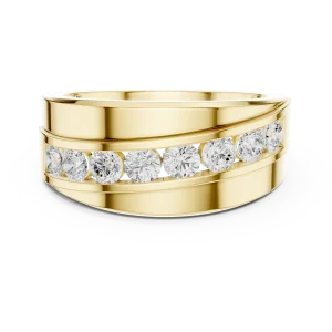 Linear Brilliant Round Channel Set Band - Image 2
