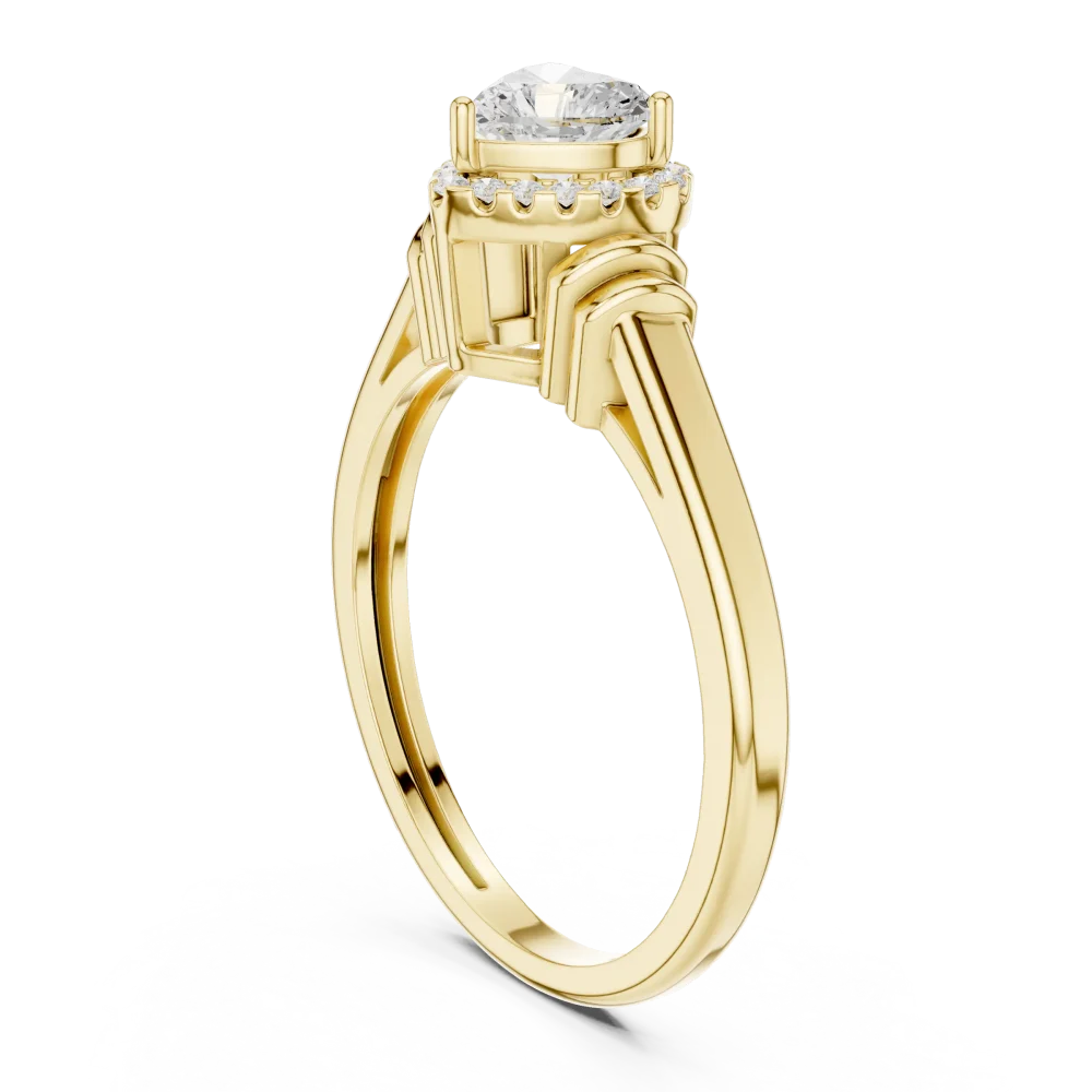 Ethereal Heart Radiant Halo Cluster Ring - Image 3