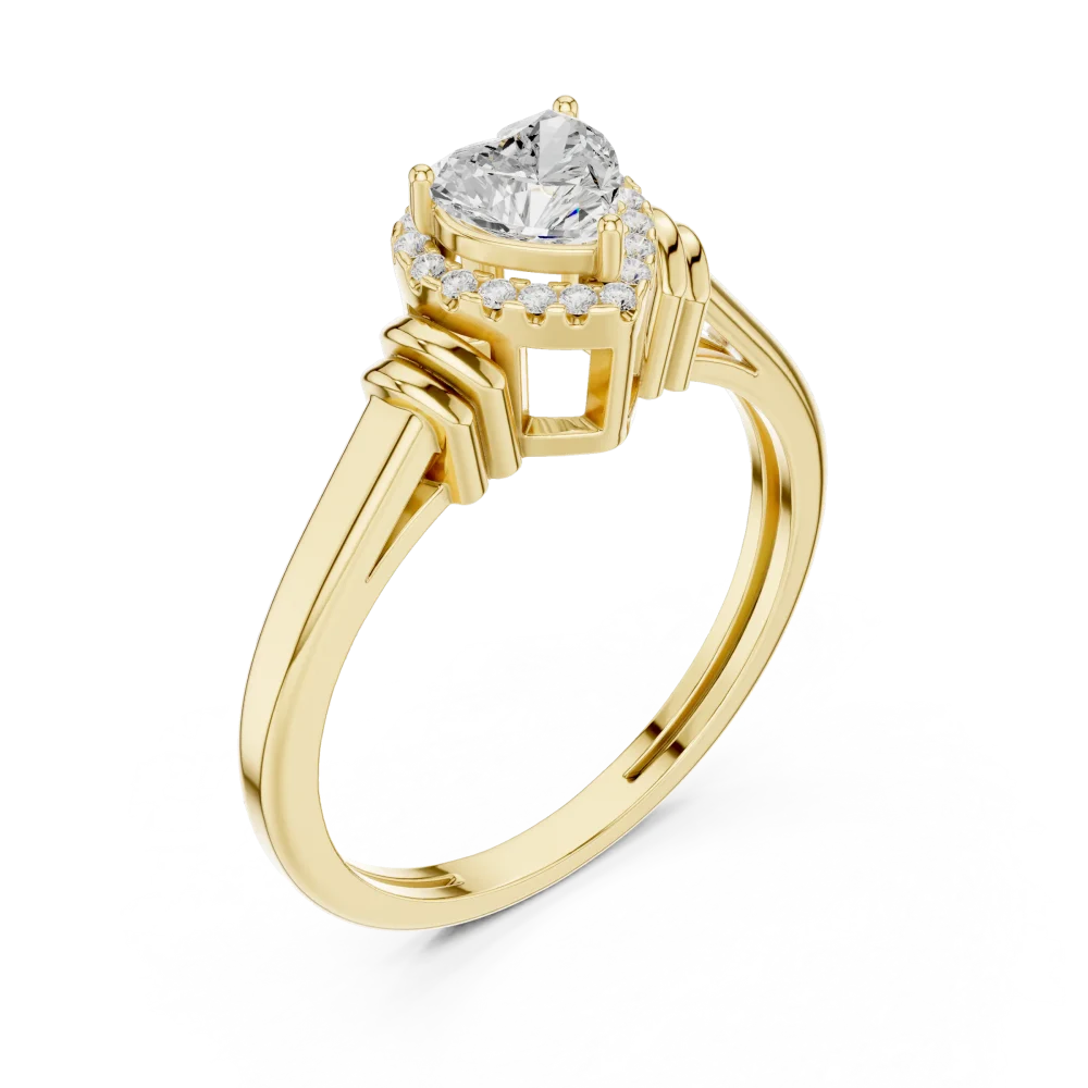 Discover the radiant allure of this DIAMEUR lab-grown diamond halo ring. Expertly crafted for timeless elegance, secure this modern classic today.