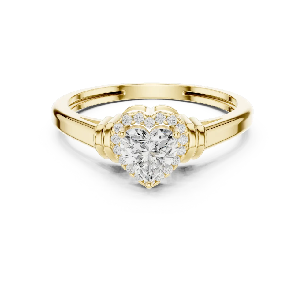 Ethereal Heart Radiant Halo Cluster Ring - Image 2
