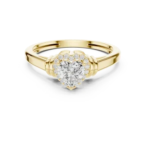 Ethereal Heart Radiant Halo Cluster Ring - Image 2