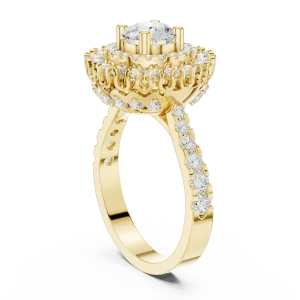 Luminary Round Brilliant Double Halo Solitaire Ring - Image 3