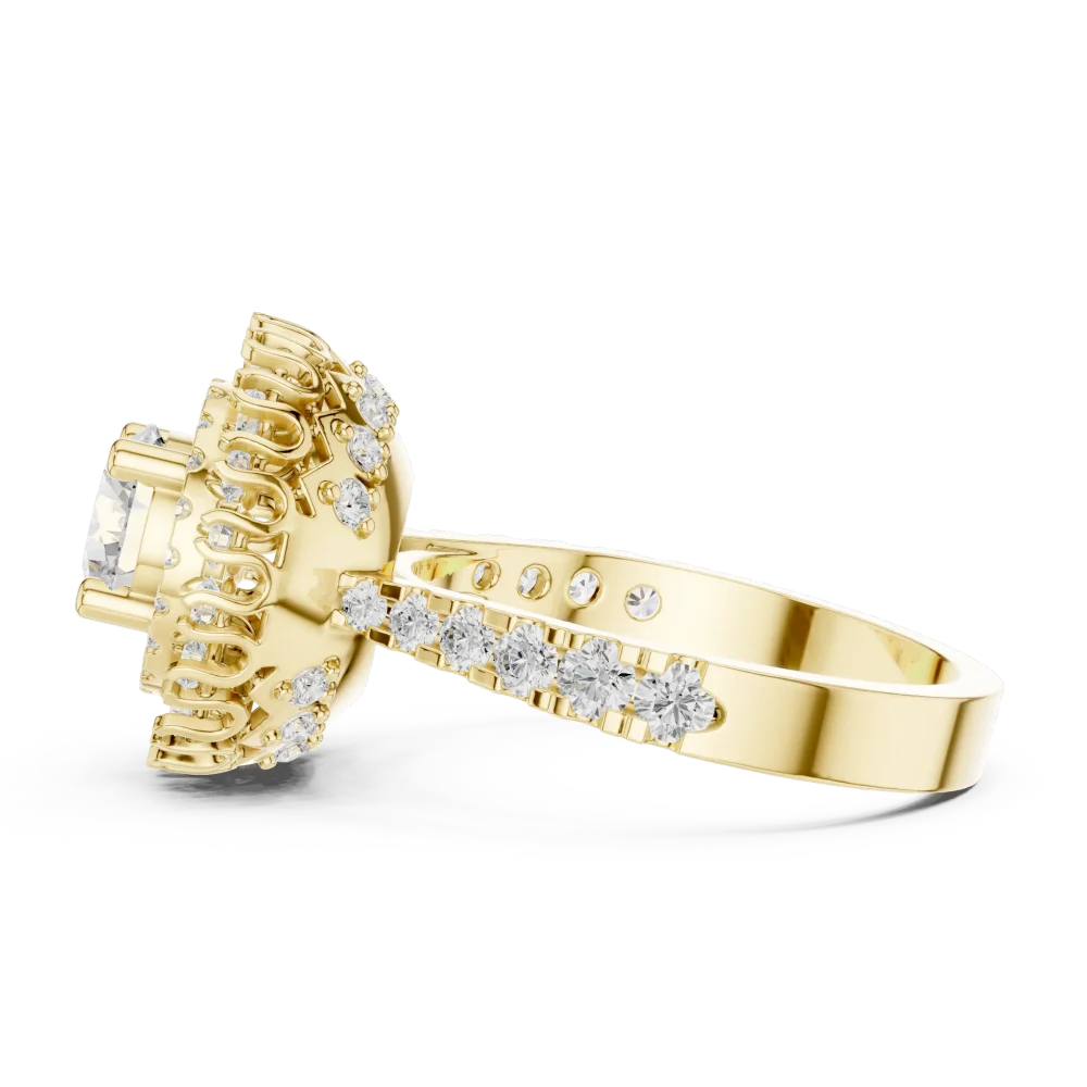 Luminary Round Brilliant Double Halo Solitaire Ring - Image 4