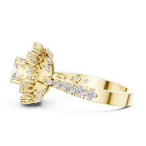 Luminary Round Brilliant Double Halo Solitaire Ring - Image 4