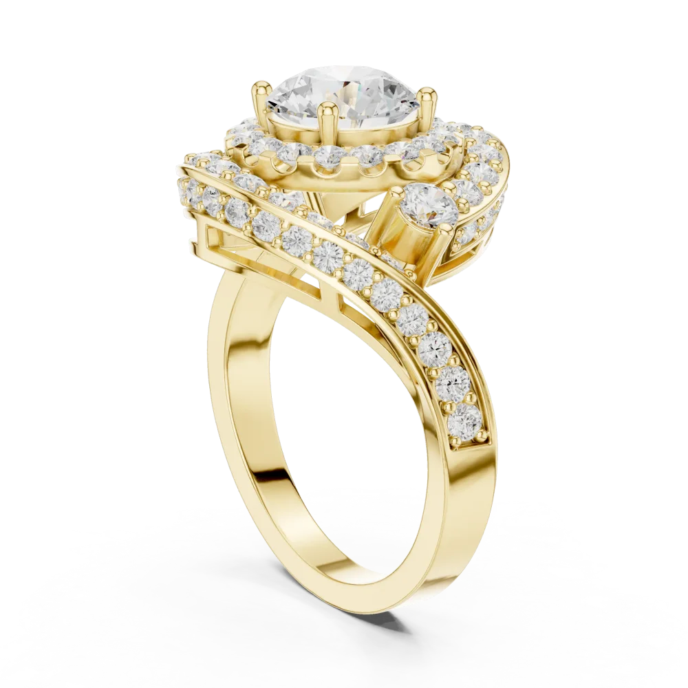 Luminary Round Brilliant Double Halo Solitaire Ring - Image 3