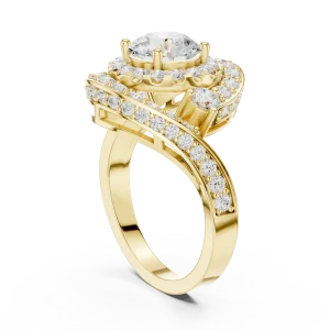 Luminary Round Brilliant Double Halo Solitaire Ring - Image 3