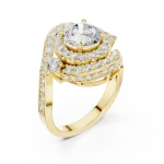 Luminary Round Brilliant Double Halo Solitaire Ring