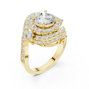 Luminary Round Brilliant Double Halo Solitaire Ring