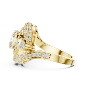 Luminary Round Brilliant Double Halo Solitaire Ring - Image 4